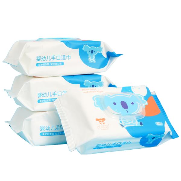 80pcs Baby Wet Wipes with Plastic Lid